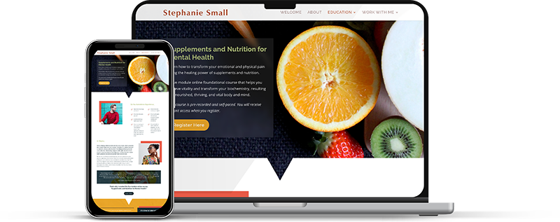 Stephanie Small evergreen nutrition course and landing page design